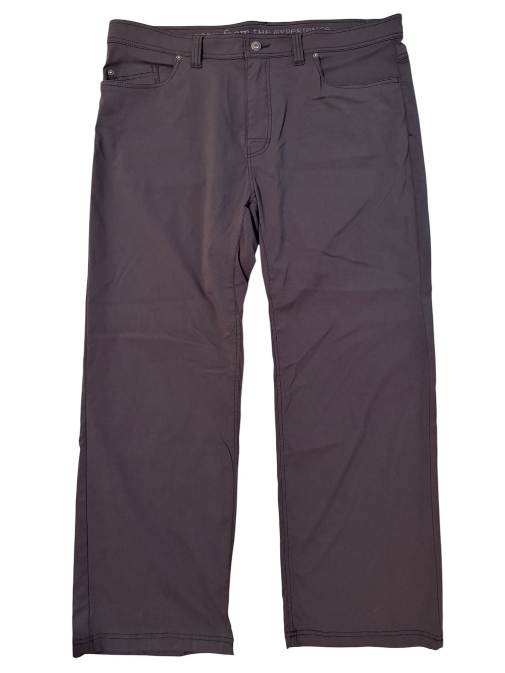 PrAna Brion Slim Fit Pants Mens 40x30 Gray Hiking Straight Leg Stretch Chinos